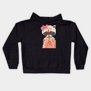 Raccoon Girl With All-Seeing Eye Kids Hoodie